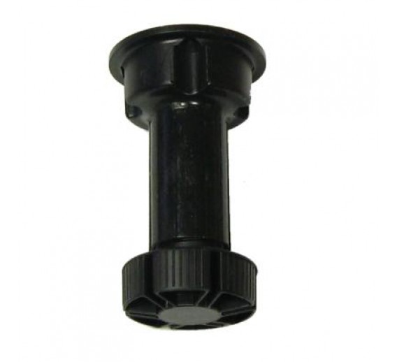 Baldinė furnitūra. Baldinės kojos. Baldinė kojelė h-150 mm juoda plastikinė 