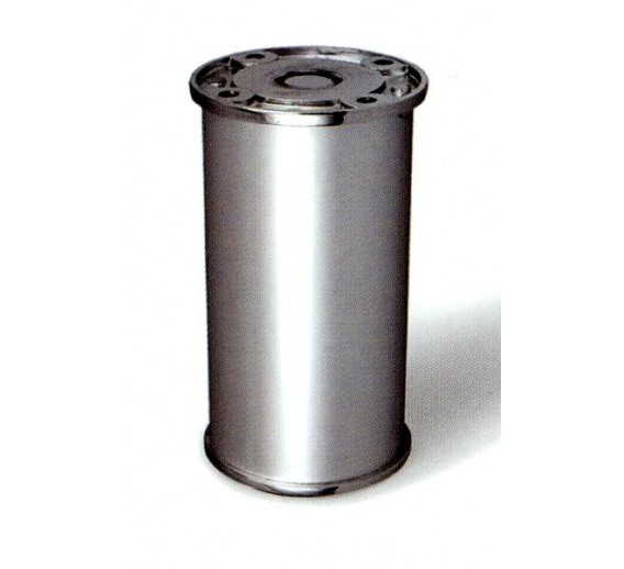 Baldinė furnitūra. Baldinės kojos. Baldinė kojelė h-150 mm skersmuo 50 mm anod. aliuminis 