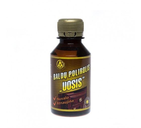 Švaros prekės. Buitinė chemija, valikliai. Baldų polirolis UOSIS, 120 ml 
