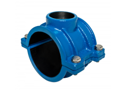 Santechnikos prekės. Vamzdynų sistemos. Vamzdžių sujungimo detalės. Plieninės jungtys. Flanšai. Balnas vamzdžiams kieta apkaba 63-11/4