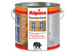 Dažai. Dažai, dažymo įrankiai, dažymo juostos. Emaliniai dažai. Balti dažai ALPINA Fensterlack, 2.5L 