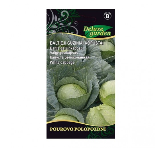 Sodo ir daržo prekės. Sėklos, daigyklos, durpinės tabletės. Kopūstų sėklos. Baltieji gūžiniai kopūstai Pourovo polopozdni 2kg 
