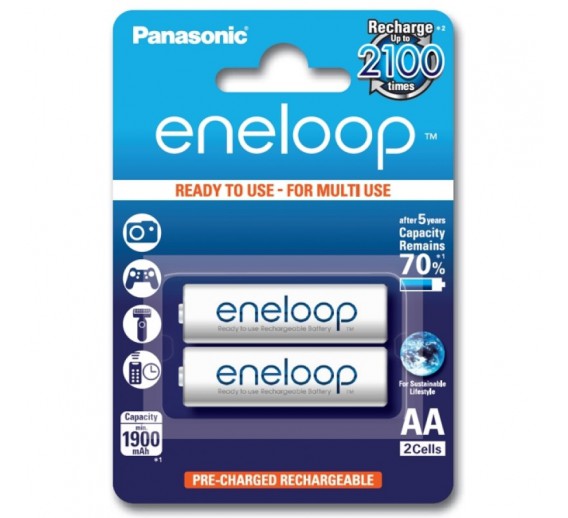 Elektronikos prekės. Elementai - baterijos. Baterija ENELOOP 1900mAh AA 2 vnt. 