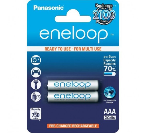 Elektronikos prekės. Elementai - baterijos. Baterija ENELOOP HR03 AAA 750mAh BK4MCCE2 
