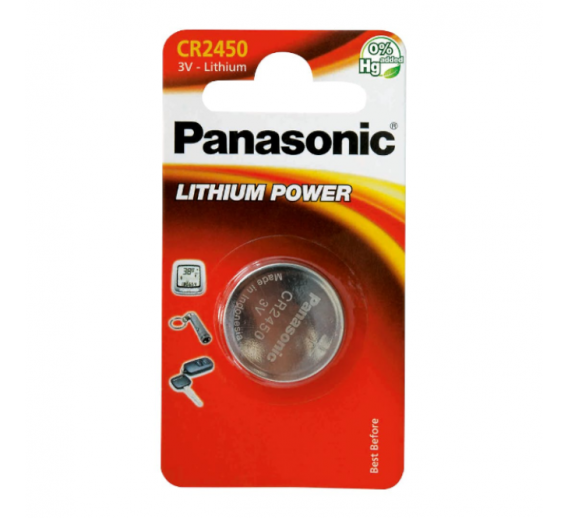Elektronikos prekės. Elementai - baterijos. Baterija Panasonic CR2450 Lithium M1550 