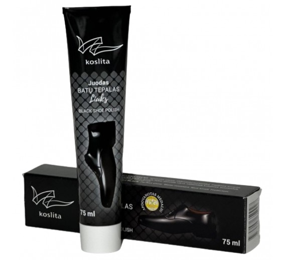 Darbo saugos prekės. Darbo batai. Batų priežiūros priemonės. Batų tepalas Liuks juodas 80g