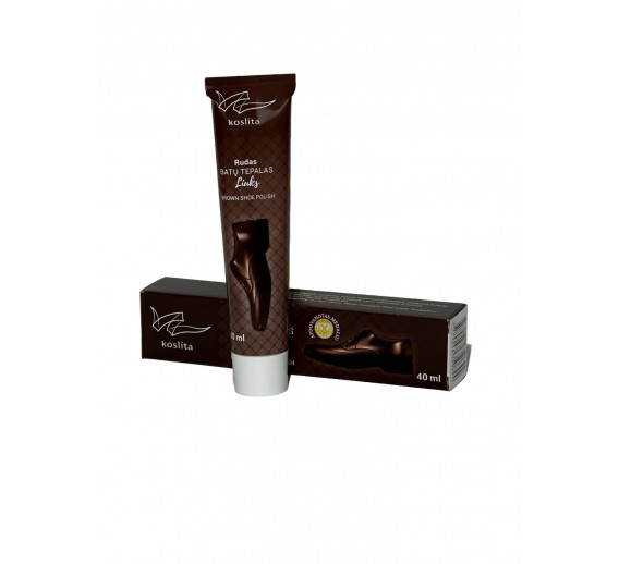 Darbo saugos prekės. Darbo batai. Batų priežiūros priemonės. Batų tepalas Liuks rudas 40ml