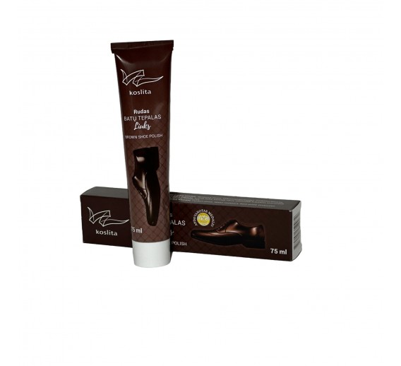 Darbo saugos prekės. Darbo batai. Batų priežiūros priemonės. Batų tepalas Liuks rudas, 75 ml.