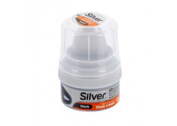 Darbo saugos prekės. Darbo batai. Batų priežiūros priemonės. Batų tepalas su kempinėle SILVER juodas 50 ml