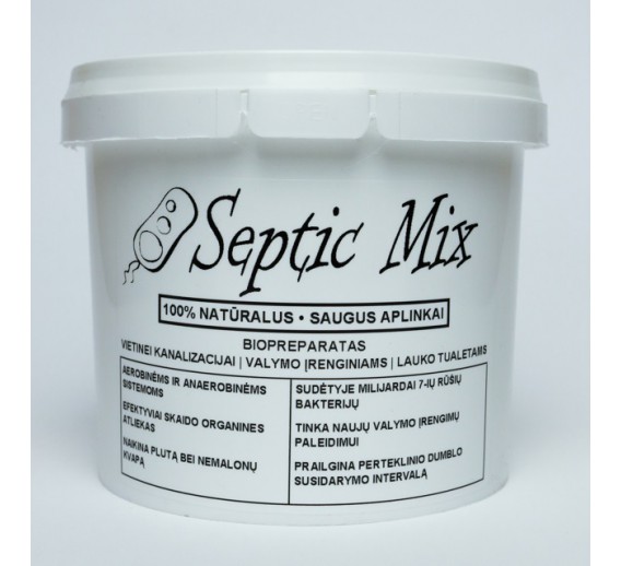 Švaros prekės. Priemonės lauko tualetams. Biopreparatas Septic Mix 500g 