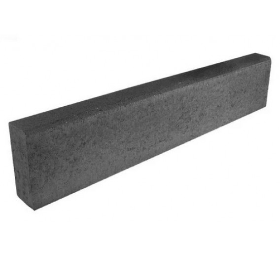 Statybinės medžiagos. Trinkelės, borteliai. Borteliai. Bortelis Veja 8x20, juodas, 80x200x1000 mm 