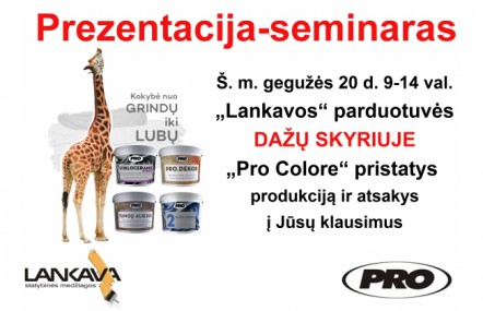 PRO SEMINARAS – PREZENTACIJA