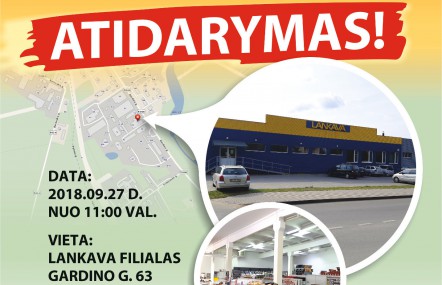 LANKAVOS STATYBINIŲ MEDŽIAGŲ PARDUOTUVĖ JAU IR DRUSKININKUOSE