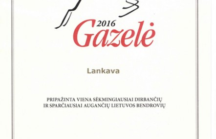 „METŲ GAZELĖ 2016“ apdovanojimai
