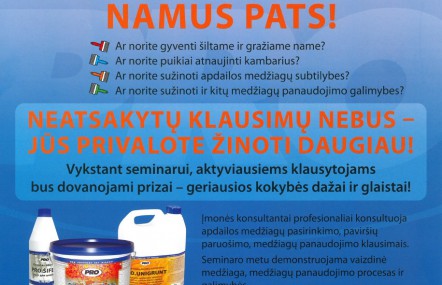 Nudažyk ir apšiltink namus pats!