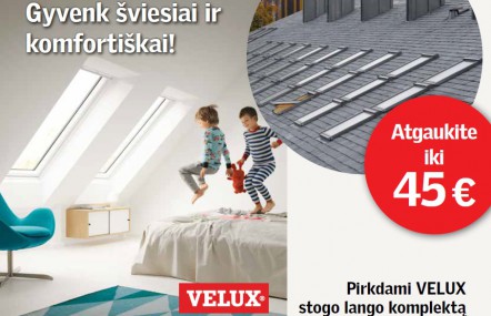 Stogo langų VELUX akcija