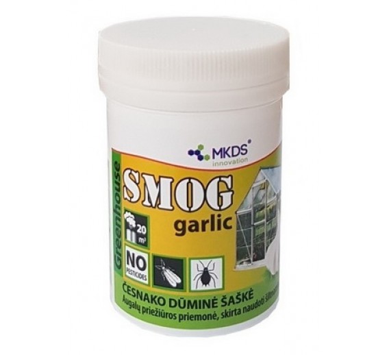 Sodo ir daržo prekės. Augalų apsaugos priemonės. Sodo priežiūros priemonės. Česnako dūminė šaškė SMOG garlic, 31 g 