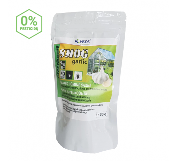 Sodo ir daržo prekės. Augalų apsaugos priemonės. Sodo priežiūros priemonės. Česnako dūminė šaškė SMOG garlic, 31 g