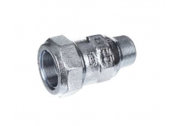 Santechnikos prekės. Vamzdynų sistemos. Vamzdžių sujungimo detalės. Cinkuoto ketaus jungtys. Cinkuoto ketaus ardomi sujungimai. Cinkuota ketaus jungtis GEBO 1/2