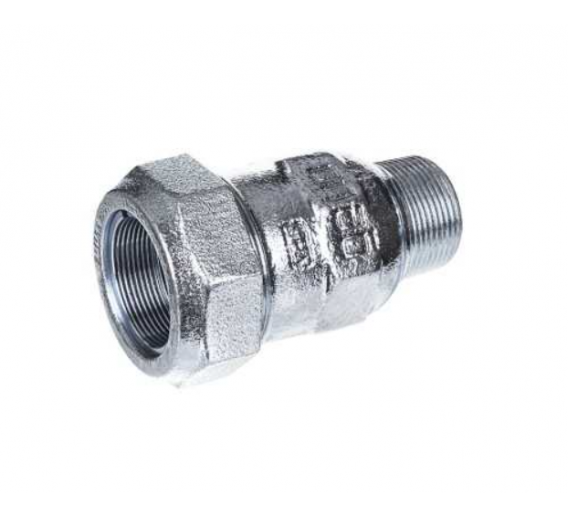 Santechnikos prekės. Vamzdynų sistemos. Vamzdžių sujungimo detalės. Cinkuoto ketaus jungtys. Cinkuoto ketaus ardomi sujungimai. Cinkuota ketaus jungtis GEBO 1/2