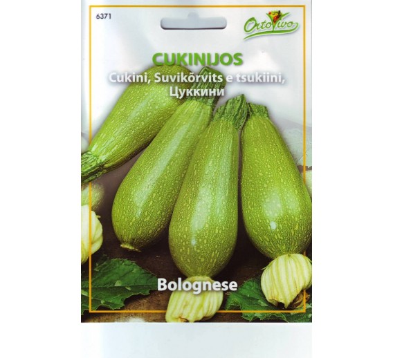 Sodo ir daržo prekės. Sėklos, daigyklos, durpinės tabletės. Cukinijos, moliūgai, baklažanai. Cukinija Bolognese, 2 g 