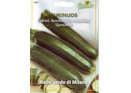 Sodo ir daržo prekės. Sėklos, daigyklos, durpinės tabletės. Cukinijos, moliūgai, baklažanai. Cukinija Nano verde di Milano, 2 g 