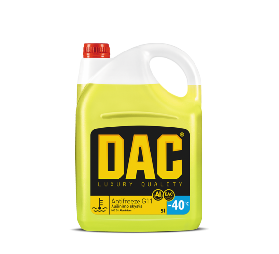Darbo įrankiai. Prekės automobiliams. Automobilinė chemija. DAC Antifrizas G11 5l, geltonas 