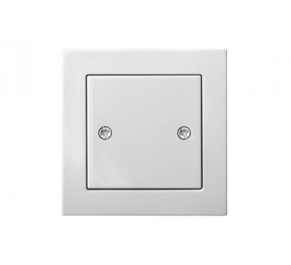 Elektros prekės. Instaliacija - kištukiniai lizdai, jungikliai ir kt.. Liregus jungikliai, kištukiniai lizdai ir kt.. Liregus EPSILON serija baltos spalvos. Dangtelis-aklė D-001-01 E/B įleistinis Epsilon baltas Liregus 