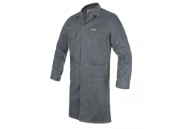 Darbo saugos prekės. Darbo drabužiai. Chalatai, puschalačiai. Darbinis chalatas pilkas