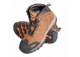 Darbo saugos prekės. Darbo batai. Auliukiniai batai. Darbo batai odiniai Lahti rudi O2 SRA 
