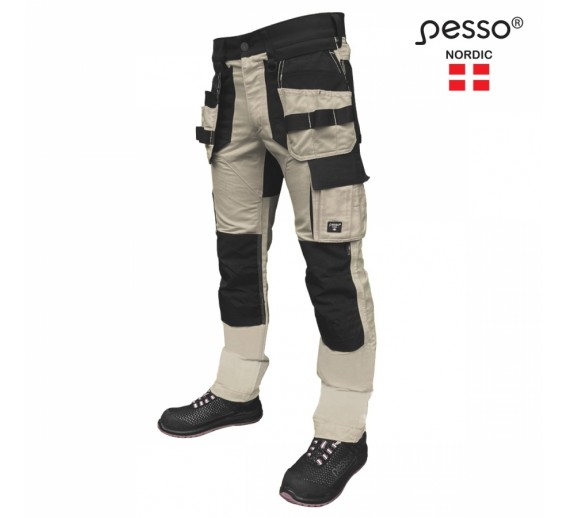 Darbo saugos prekės. Darbo drabužiai. Kelnės, bridžai. Darbo kelnės Pesso URANUS Flexpro