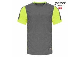 Darbo saugos prekės. Darbo drabužiai. Marškinėliai. Darbo marškinėliai Pesso Breeze pilki/geltoni