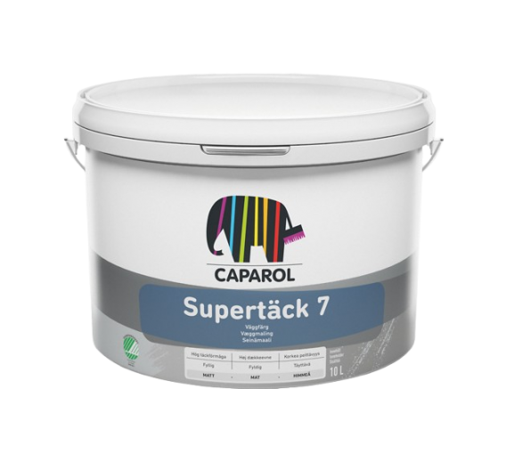 Dažai. Dažai, dažymo įrankiai, dažymo juostos. Lubų dažai. Dažai CAPAROL Supertack 7 Base A 9,5l