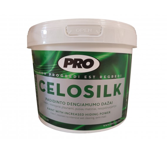 Dažai. Dažai, dažymo įrankiai, dažymo juostos. Vandeniniai dažai. Dažai CELOSILK 10l  