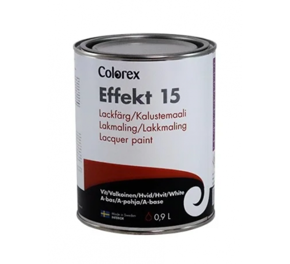 Dažai. Dažai, dažymo įrankiai, dažymo juostos. Emaliniai dažai. Dažai Effekt 15 COLOREX bazė A 0,9l 