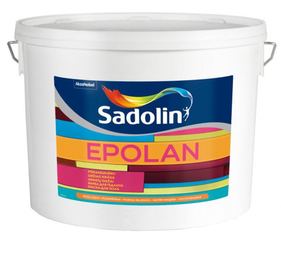 Dažai. Dažai, dažymo įrankiai, dažymo juostos. Grindų dažai. Grindų dažai Sadolin EPOLAN V AKRYL 5l 