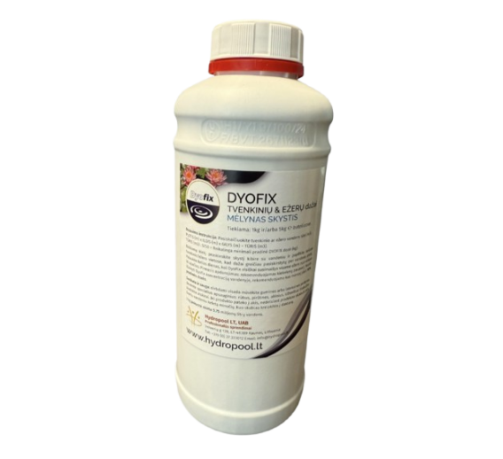 Sodo ir daržo prekės. Augalų apsaugos priemonės. Sodo priežiūros priemonės. Dažai ežerams nuo dumblių DyoFix Pond Blue 1kg