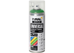 Dažai. Dažai, dažymo įrankiai, dažymo juostos. Aerozoliniai dažai, lakas, gruntas. Dažai INRAL Acrylic Universal RAL6029 blizgi 400ml 