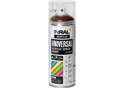Dažai. Dažai, dažymo įrankiai, dažymo juostos. Aerozoliniai dažai, lakas, gruntas. Dažai INRAL Acrylic Universal RAL8017 matinė 400ml 
