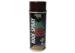 Dažai INRAL ROOF Spray stogo dangai 400ml RAL8017 