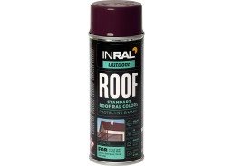 Dažai INRAL ROOF Spray stogo dangai 400ml RAL8017 
