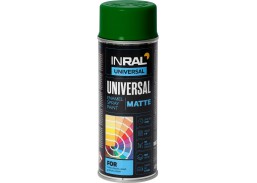 Dažai. Dažai, dažymo įrankiai, dažymo juostos. Aerozoliniai dažai, lakas, gruntas. Dažai INRAL Universal samaniniai RAL6005 mat. 400 ml
