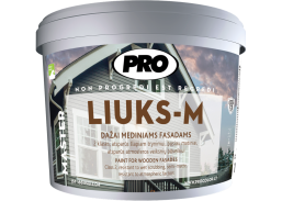 Dažai. Medienos apsaugos ir dekoravimo priemonės. Medienos dažai ir dažyvės. Dažai medienai. Dažai LIUKS-M mediniams fasadams pilka 5l