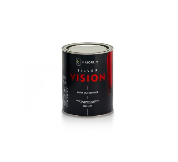 Dažai. Dažai, dažymo įrankiai, dažymo juostos. Vandeniniai dažai. Dažai Maiorum Silver Vision, 0.9l 