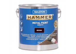 Dažai. Dažai, dažymo įrankiai, dažymo juostos. Metalo dažai. Dažai metalui MASTON Smooth Hammer ruda sp. 2,5l 