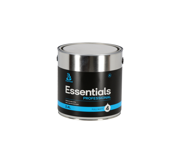 Dažai. Dažai, dažymo įrankiai, dažymo juostos. Vandeniniai dažai. Dažai Novel Essentials Professional 4, 2.4L 