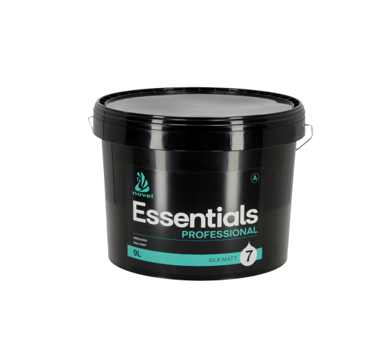 Dažai. Dažai, dažymo įrankiai, dažymo juostos. Vandeniniai dažai. Dažai Novel Essentials Professional 7, 9L 