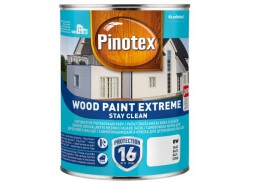 Dažai. Medienos apsaugos ir dekoravimo priemonės. Medienos dažai ir dažyvės. Dažai medienai. Dažai Pinotex Wood Paint Extreme BW 1l 