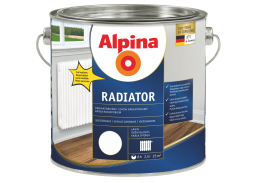 Dažai. Dažai, dažymo įrankiai, dažymo juostos. Specialios paskirties dažai. Dažai radiatoriams Alpina EXAP Radiator XB, 2,5l 