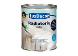 Dažai. Dažai, dažymo įrankiai, dažymo juostos. Specialios paskirties dažai. Dažai radiatoriams LUXDECOR Primacol Balti 750ml 